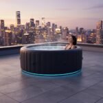 MSpa Aurora Whirlpool 6 Personen 204x204x70cm, 138 Massagedüsen, LED