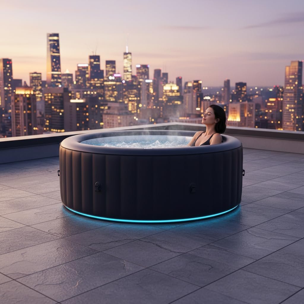 6113OQMHN0L MSpa Aurora Whirlpool 6 Personen 204x204x70cm, 138 Massagedüsen, LED – Bild 1
