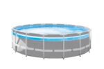 Frame Pool Set Panorama Ø488x122cm, Panoramafenster, inkl. Filteranlage & Leiter