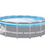 Frame Pool Set Panorama Ø488x122cm, Panoramafenster, inkl. Filteranlage & Leiter