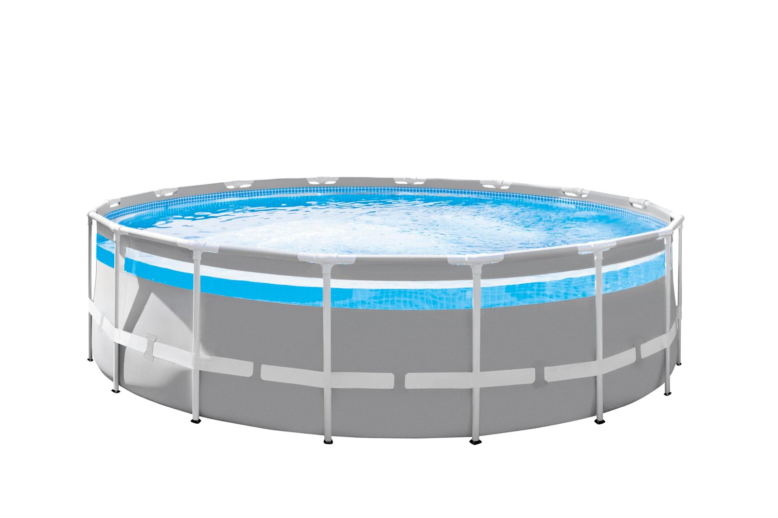61HuTpgykxL Frame Pool Set Panorama Ø488x122cm, Panoramafenster, inkl. Filteranlage & Leiter – Bild 1