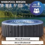 MSpa Bergen Whirlpool 8 Personen Ø224x70cm, 144 Massagedüsen, LED – Bild 2