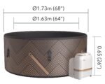 MSpa Mono Eco Whirlpool 8 Personen 192x192x65cm, 144 Massagedüsen, PTC-Heizung – Bild 16