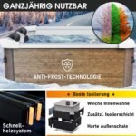 MSpa Oslo Amber Whirlpool 6 Personen, feste Wand, 160x160x65cm, 120 Massagedüsen, LED – Bild 17