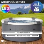 MSpa Denver Whirlpool 6 Personen, feste Wand, Ø182x70cm, 130 Massagedüsen, LED – Bild 2