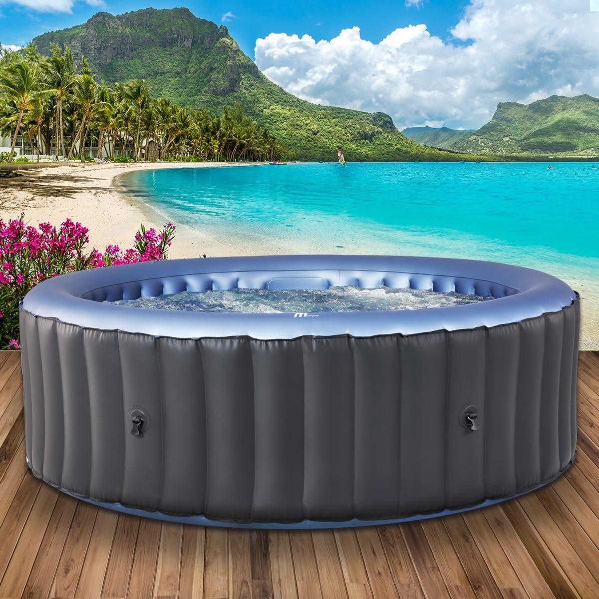 716x8wopFmL-1 BRAST Whirlpool aufblasbar MSpa Bergen für 4-8 Personen | viele Größen Ø180-224cm | In- Outdoor Pool | Ganzjähriger Einsatz – Bild 1