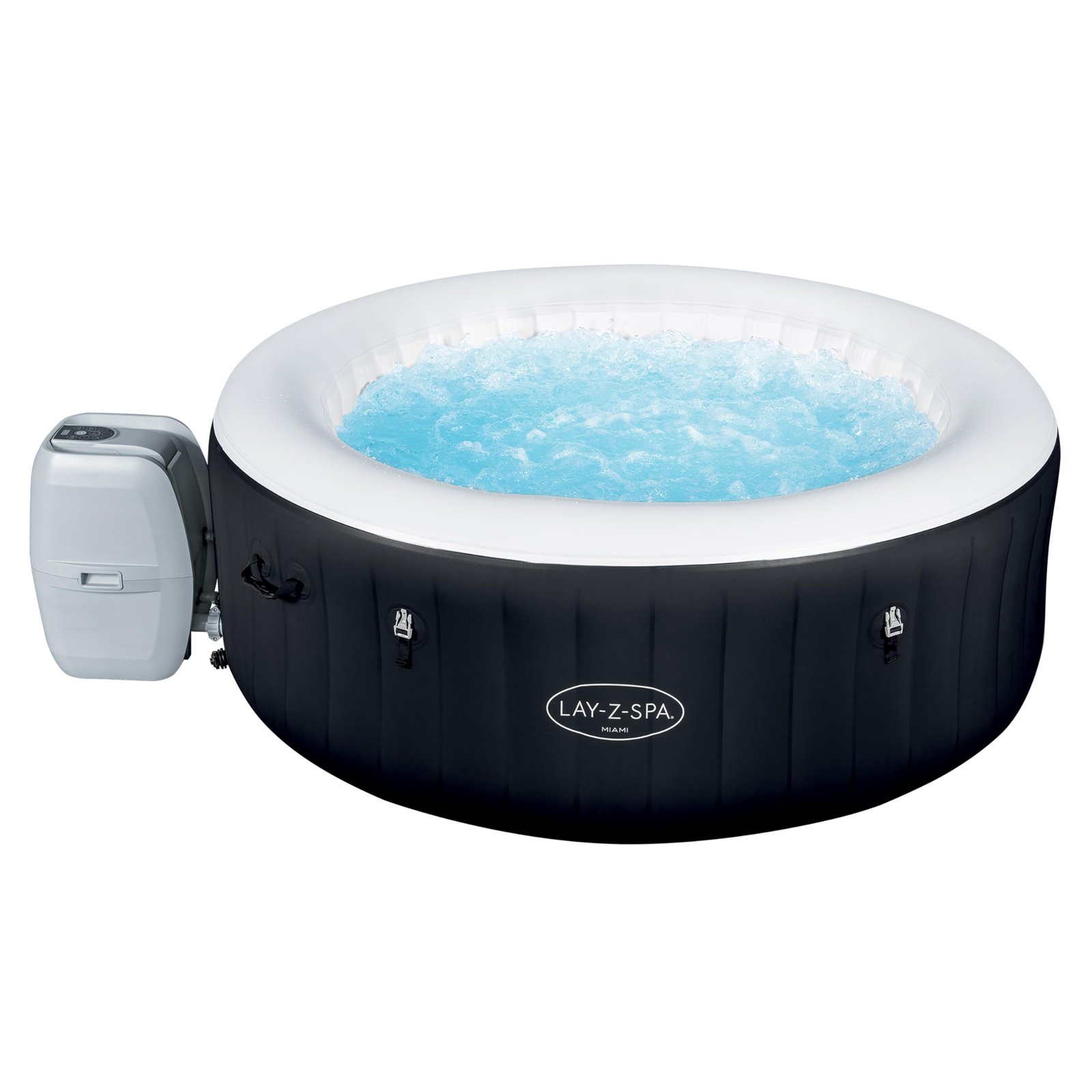 71FVHX2Qt0L Bestway Lay-Z-Spa Miami AirJet Whirlpool 2-4 Personen Ø180x66cm – Bild 1