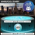 MSpa Starry Whirlpool 6 Personen Ø204x70cm, 138 Massagedüsen, LED – Bild 3