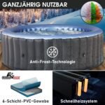MSpa Bergen Whirlpool 8 Personen Ø224x70cm, 144 Massagedüsen, LED – Bild 11