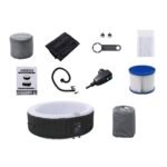 Arebos Whirlpool 6 Personen Ø208cm, 130 Massagedüsen, Heizung – Bild 9
