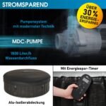 MSpa Starry Whirlpool 6 Personen Ø204x70cm, 138 Massagedüsen, LED – Bild 15