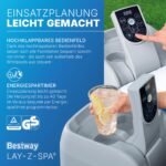 Bestway Lay-Z-Spa Miami AirJet Whirlpool 4 Personen Ø180x66cm, 120 Düsen – Bild 10