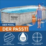 Bestway Power Steel Swim Vista Frame Pool 427x250x100cm, Filterpumpe, oval – Bild 5