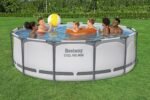Bestway Steel Pro MAX Aufstellpool Ø366x100cm, lichtgrau, rund, Filterpumpe – Bild 2